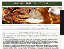 Tablet Screenshot of mohansrestaurant.com